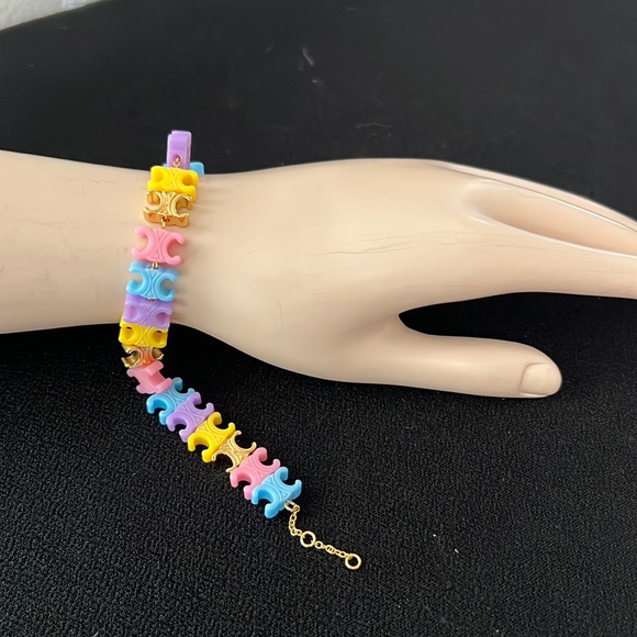 Celine Jewelry - Celine Cute Slide Bracelet In Resin And Metal